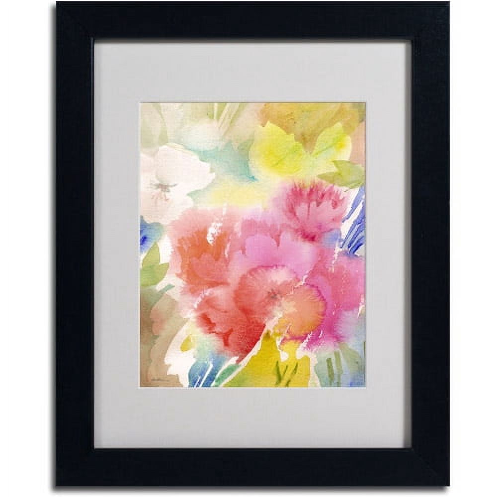 Trademark Fine Art "Sonoma Garden" Canvas Art by Sheila Golden, Black Frame