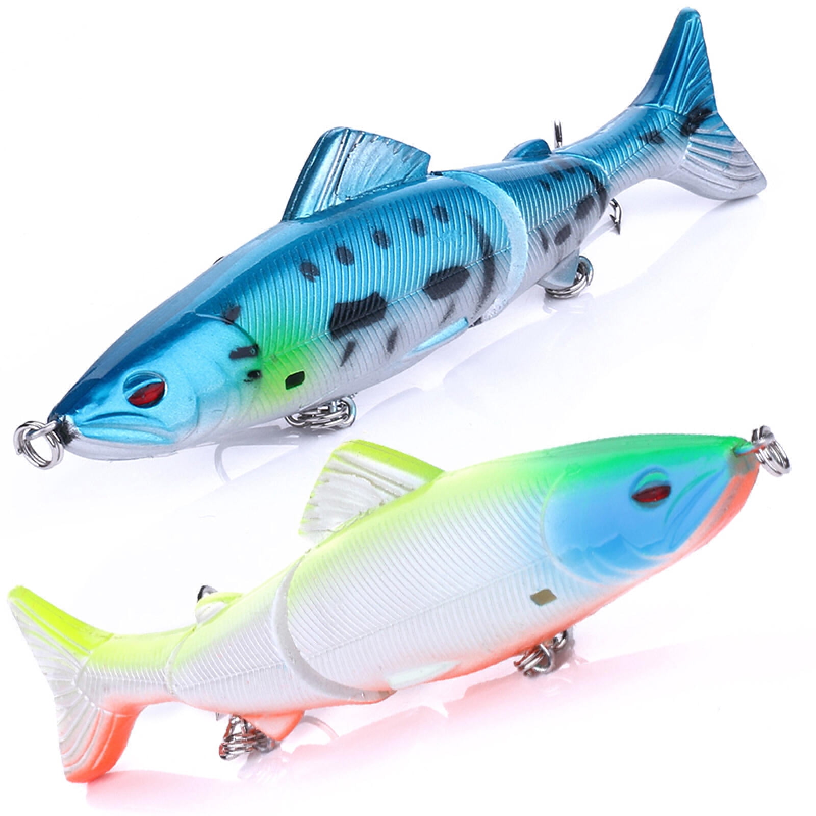 HENGJIA Fishing Lures 8pcs Multi Jointed Fish Fishing Kits Slow Sinking Lifelike Swimbait Freshwater and Saltwater for Trout Bass Lures, 4.92"/0.62oz