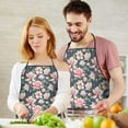 thumbnail image 5 of Pioneer Flower Floral Print Pattern Apron-Garden Aprons for Women with Pockets-Cotton Linen Waterproof Kitchen Cooking Gardening Aprons Adjustable for Kitchen,Cooking,BBQ and Salon 33x27 Inch, 5 of 7