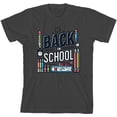 thumbnail image 3 of Back In School Adult Charcoal Crew Neck Short Sleeve Tee-Small, 3 of 4