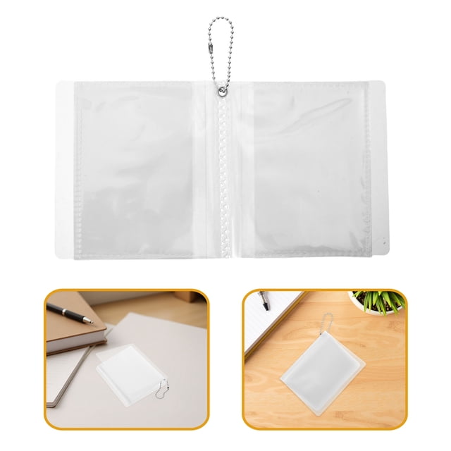 TEHAUX 8Ud Álbum Transparente Portátil Para Fotos Y Tarjetas Con Funda Plástica