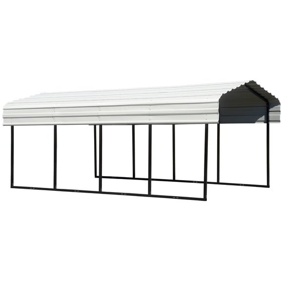 Arrow 10 x 20 x 7 ft Eggshell Carport
