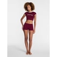 thumbnail image 2 of No Boundaries Seamless Cropped Tee and Boyshorts Set, 2 Piece, Women's XS-XXXL, 2 of 5