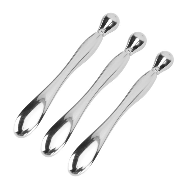 Eye Roller Spoon, Cream Roller Spatula 3pcs Reduce Stress Drop Shaped Comfortable Grip For Salon