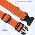 thumbnail image 4 of GHSDFBB Reflective Dog Collar, Sturdy Nylon Collars for Small Girl and Boy Dogs, Adjustable Dog Collar with Quick Release Buckle, Orange, 4 of 6