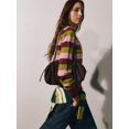 thumbnail image 2 of Women's Horizontal Striped Knit Sweater Crew Neck Drop Shoulder Long Sleeve Loose Fit Ribbed Cuffs Hem Pullover for Fall Winter Layering Office Commute Daily Outfits, 2 of 13