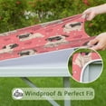 thumbnail image 6 of Pug and Love Heart Square Fitted Tablecloth with Elastic Edge,Square Table Cover,Washable Elastic Table Cover for Home Kitchen Party Decor 34"x34", 6 of 6