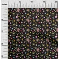 thumbnail image 1 of oneOone Polyester Lycra Black Fabric Florals Sewing Material Print Fabric By The Yard 56 Inch Wide, 1 of 4
