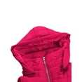 thumbnail image 5 of Cindysus Women Outwear Solid Color Coat Zip-Up Waistcoat Holiday Jacket Lightweight Puffer Vest Rose Red S, 5 of 7
