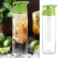 thumbnail image 3 of Botella de agua con infusor de frutas de 800 ml con tapa abatible y botella para hacer zumos, 3 of 6