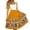 Yellow, variant on Women's Festival Traditional Half Dress Printed Apron for Oktoberfest Party Red One Size