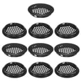 thumbnail image 1 of Uxcell Paquete de 10 Respiraderos Circulares de Soffit, 53mm/2.09 Pulgadas Respiraderos Redondos de Acero Inoxidable con Malla para Baño Hogar/ Oficina/Cocina/Armario/Guardarropa [Negro], 1 of 7