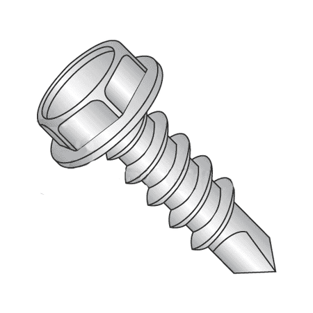 

#14 x 1 Self-Drilling Screws / Unslotted / Hex Washer / 410 Series Stainless Steel / #3 Point (Quantity: 1500 pcs)