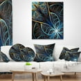 thumbnail image 4 of Designart Abstract Brown Fractal Flower - Floral Throw Pillow - 16x16, 4 of 5