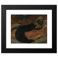 thumbnail image 2 of Théophile Alexandre Steinlen 14x12 Black Modern Framed Museum Art Print Titled - Two Cats Lying on a Sofa (1896), 2 of 5