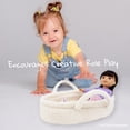 thumbnail image 4 of June Garden Cozy Dream Doll Bassinet - Baby Doll Portable Carrier - Fits for American Girl Dolls or Teddy Bears up to 14 - Cream White, 4 of 5