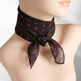 thumbnail image 5 of D-GROEE Women Dot Print Square Scarves Chiffon Kerchief Neck Scarf Neckerchief Headband, 5 of 6