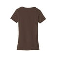 thumbnail image 4 of Port & Co Adult Female Women Plain Short Sleeves T-Shirt Dark Choc Brn Medium, 4 of 4