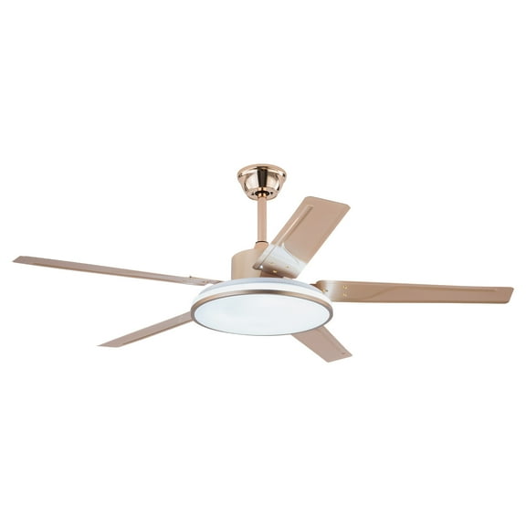 Miumaeov 52 Inch Pendant Ceiling Fan Light Round Fan Lamp Dimmable LED Chandelier 6 Speed & Remote Control