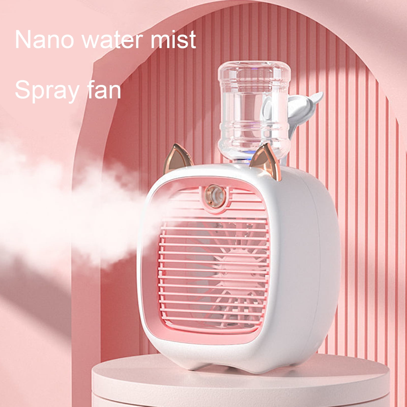 HEVIRGO Air Conditioner Fan, Portable Air Cooling Fan with 3 Speed