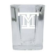 R & R Imports  Montana Tech 2 oz Square Shot Glass Laser Etched Logo Design - Pack of 2