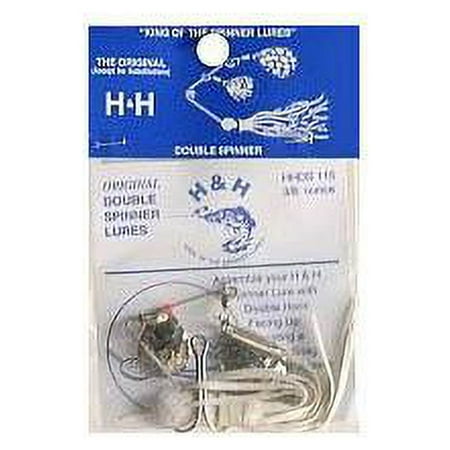 UPC: 0044784115086 | H&H Double Spinner Spinner Bait  White Head & White Skirt  3/8 oz