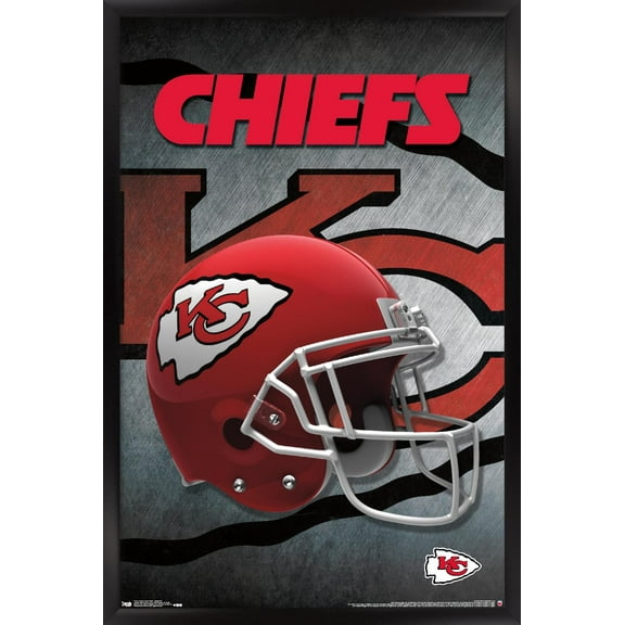 NFL Kansas City Chiefs - Helmet 16 Wall Poster, 14.725" x 22.375", Framed