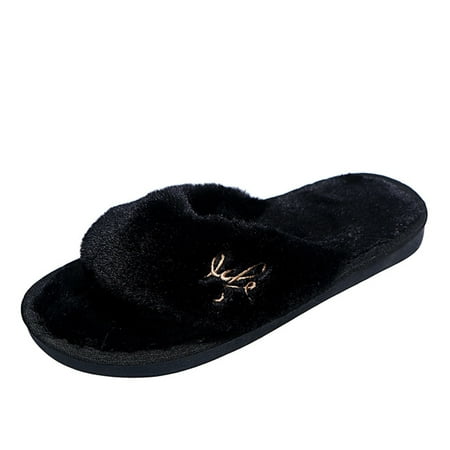 

Pgeraug womens slippers Fashion Women s Casual Shoes Breathable Outdoor Pure Color Slippers mens slippers Black 41