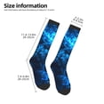 thumbnail image 2 of Daiia Sports Socks Blue Fire Wolf Printed Novelty Crew Socks for Men Women Knee High Socks Cotton Socks Soft & Breathable Support Unisex Socks, 2 of 9