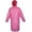 Pink, variant on Kids Vinyl Waterproof Raincoat, Hooded Snap Closure Jacket with Reflective Strips, Xs