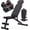 Weight Bench+180lbs Adjustable Dumbbells, variant on BEARBRO 9 Positions Adjustable Foldable Weight Bench Workout Bench with 10 in 1 Quick-Select 110LB(55lbs*2) Adjustable Dumbbells