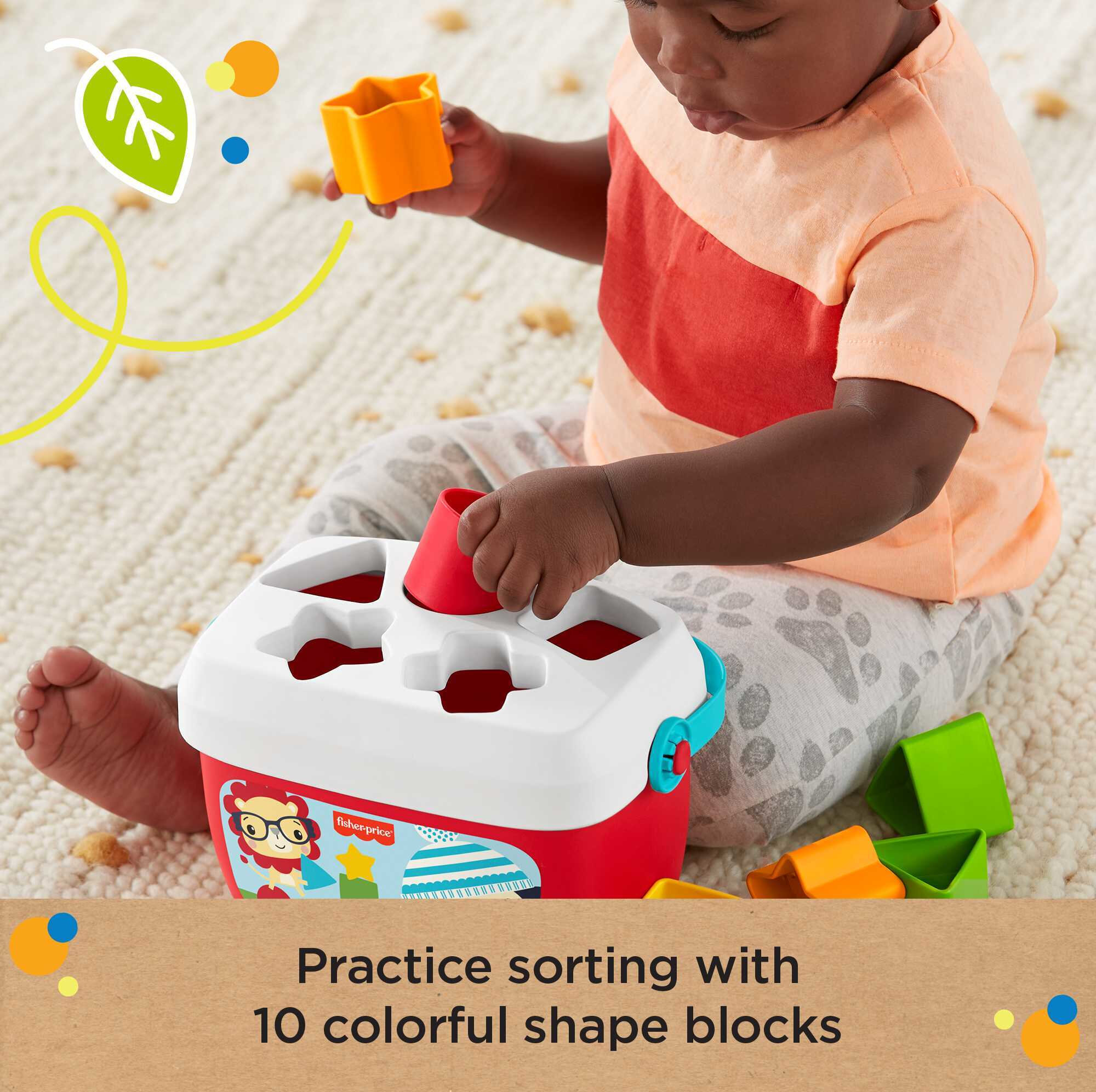 Fisher-Price Baby’s First Blocks & Rock-a-Stack Infant Toy Gift Set Made From Plant-Based Materials - image 3 of 6