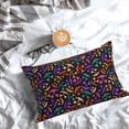 thumbnail image 3 of Salouo Colorful Pumpkin Faces Pattern Pillow Cases,1PC Pillow Covers with Envelope Closure Decorative Pillow Case for Bed Couch,Pillows Not Included-14"x20", 3 of 6