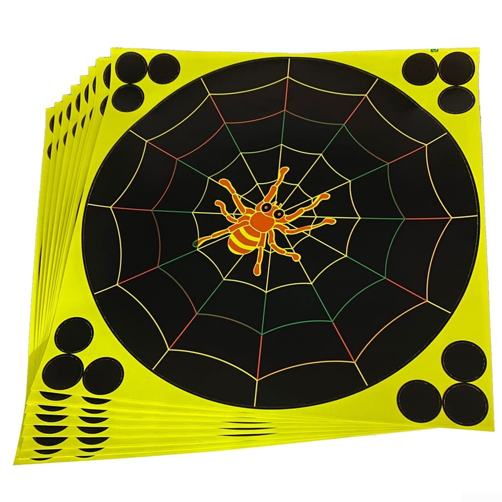 10pcs High Visibility Reactive Splatter Shooting Paper Target with Patches 