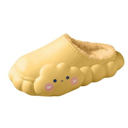 

XINSHIDE Shoes Fashion Autumn And Winter Boys And Girls Slippers Flat Bottom Non Slip Soft Plush Warm And Comfortable Cute Cartoon Clouds Unisex Baby Shoes