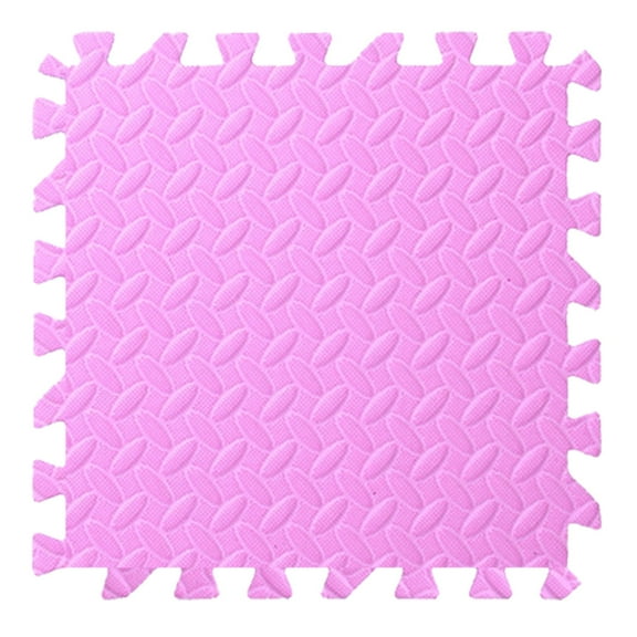 Wovilon Pink Plastic Foam Indoor Puzzle Play Mat, 11.81"x11.81"
