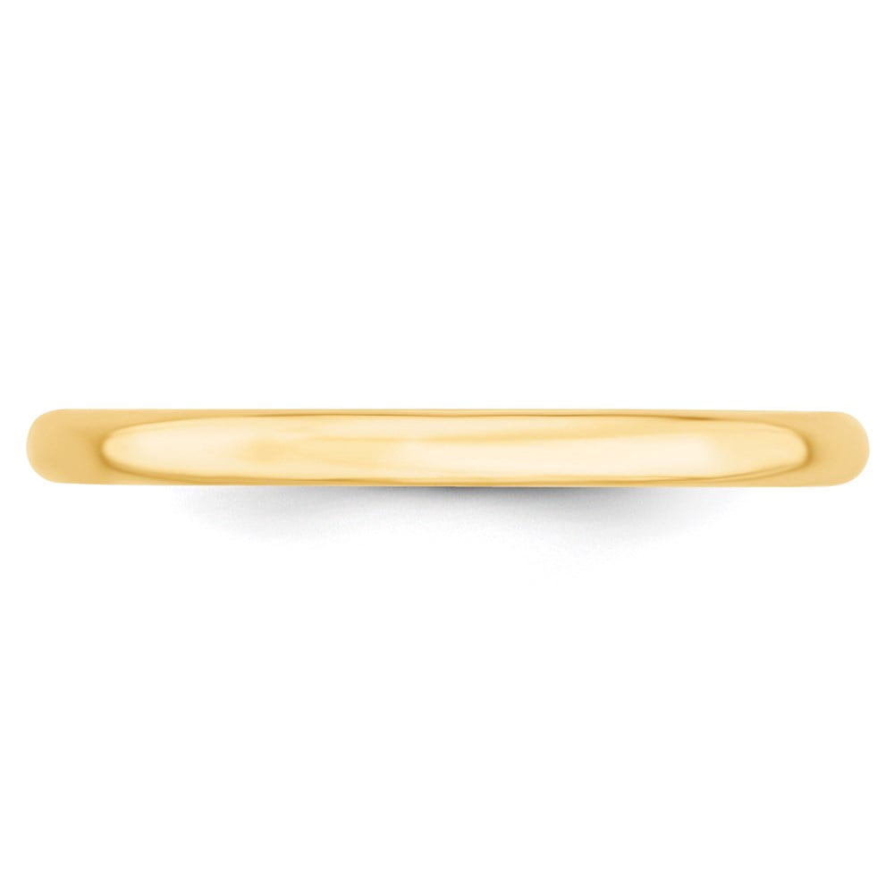 Primal Gold 14 Karat Yellow Gold 2mm Lightweight Comfort Fit Band Size 9.5
