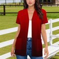 thumbnail image 2 of Camiseta de Cuello Redondo de Color Sólido Casual de Ajuste Suelto con Poliéster Suave, Camiseta de Verano para Uso Diario en Casa O Trabajo, 2 of 8