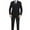 black, variant on P&L Men's Suit 3 Pieces Slim Fit, Comfort Wedding Blazer Vest and Pants Set