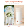 thumbnail image 4 of VEVOR Wedding Flower Stand, 3PCS 23.62/29.53/35.43 inch Round Cylinder Plinth, White Pedestal Stand with PVC Lid, Cylindrical Pedestal Stands for Wedding, Party, Birthday, Art Decor, 33.07 lbs Load, 4 of 9