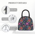 thumbnail image 4 of Easygdp Floral Large Insulated Lunch Bag，Aluminum Lining, Spacious Design, Leakproof, Ideal for Work, Picnics, Travel, and Outdoor Activities-One Size, 4 of 6