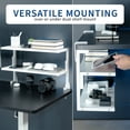 thumbnail image 6 of VIVO White Clamp-on 24" Above or Below Desk 2-Tier Shelving Unit, Desk Organizer, 6 of 8