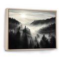 thumbnail image 2 of Designart "Misty Mountain Morning: A Mystery" Minimalism Floater Framed Canvas Prints, 2 of 5