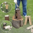 thumbnail image 4 of Inertia Log Splitter - Durable Firewood Splitter - Cast Iron Manual Wood Splitting Tool - Old Man Lightweight Cone Manual Wood, 4 of 5