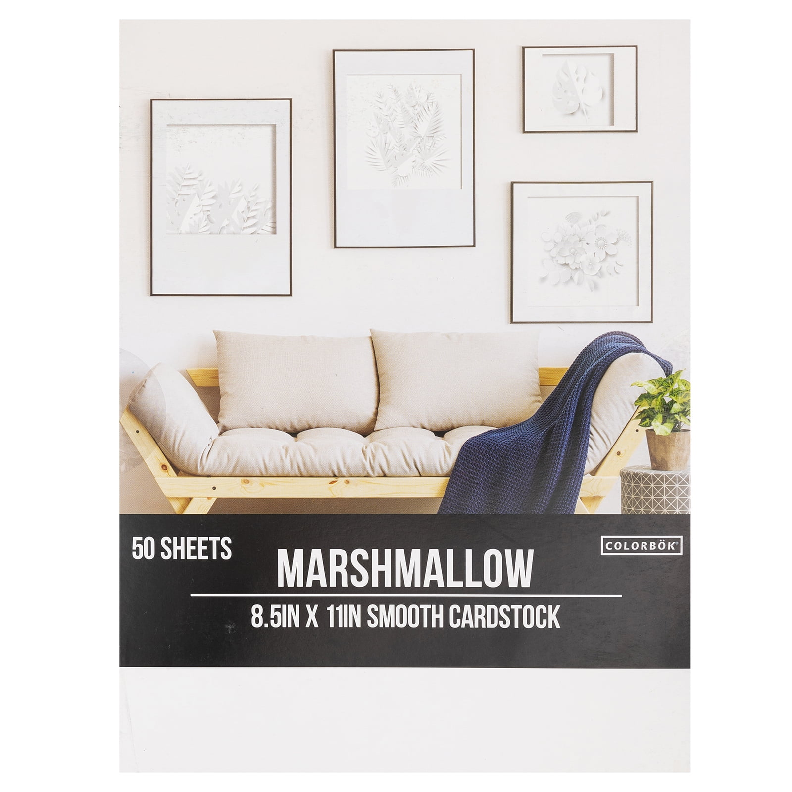 Colorbök 8.5' Marshmallow Smith Cardstock Pad, 50 Piece