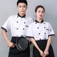 thumbnail image 3 of Men‘s Short Sleeved Chef Uniform Kitchen Hotel Work Uniform Cafeteria Short Sleeved Work Uniform Chef Work Uniform FWZ, 3 of 7