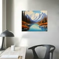 thumbnail image 3 of ONETECH Mountain Wall Art Framed Snow Mountain and Lake Pictures Canvas Wall Art Home Decor Wall Art Canvas Paintings Ready to Hang Modern Artwork for Office, Bedroom, Living Room and Kitchen 20\x16\, 3 of 4