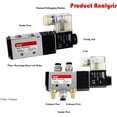 thumbnail image 2 of RIH Pneumatics Solenoid Valve 4V210-08 12V/24V/110V Single Coil Pilot-Operated Electric 2 Position 5 Way Connection Type (1/4"NPT, AC110V), 2 of 7
