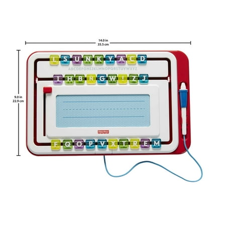 Fisher-Price Think & Learn Alpha SlideWriter Preschool Magnetic Drawing Tablet with Letter Tiles