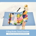 thumbnail image 3 of FORMRS 2 Pack Pencil Pouch for 3 Ring Binder with Clear Window Zipper Case, Minimalist Triangles, 3 of 6